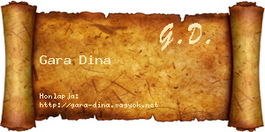 Gara Dina névjegykártya